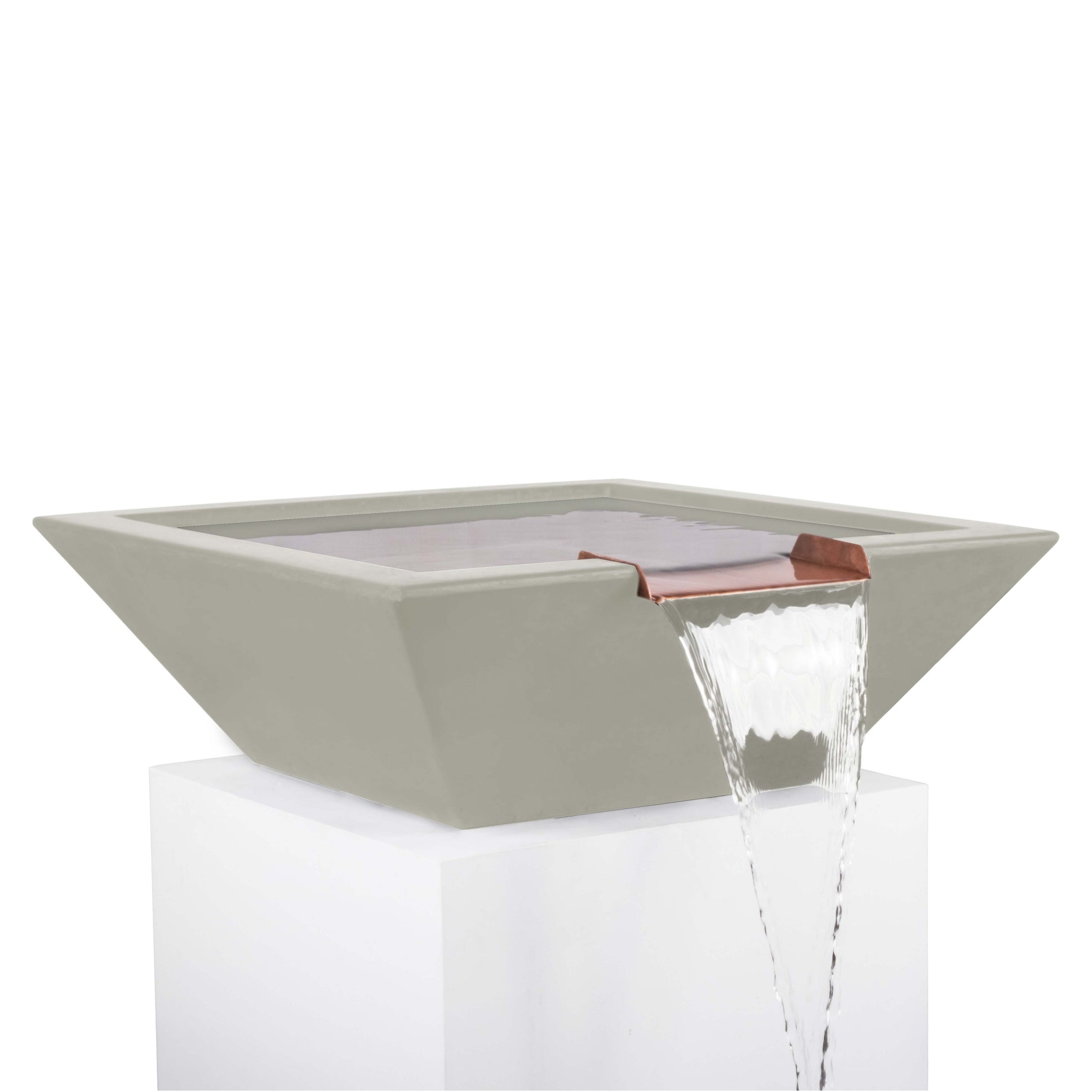 The Outdoor Plus Square Maya Water Bowl - GFRC Concrete