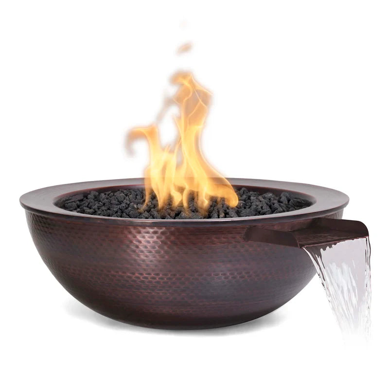 The Outdoor Plus Sedona Hammered Copper Fire and Water Bowl