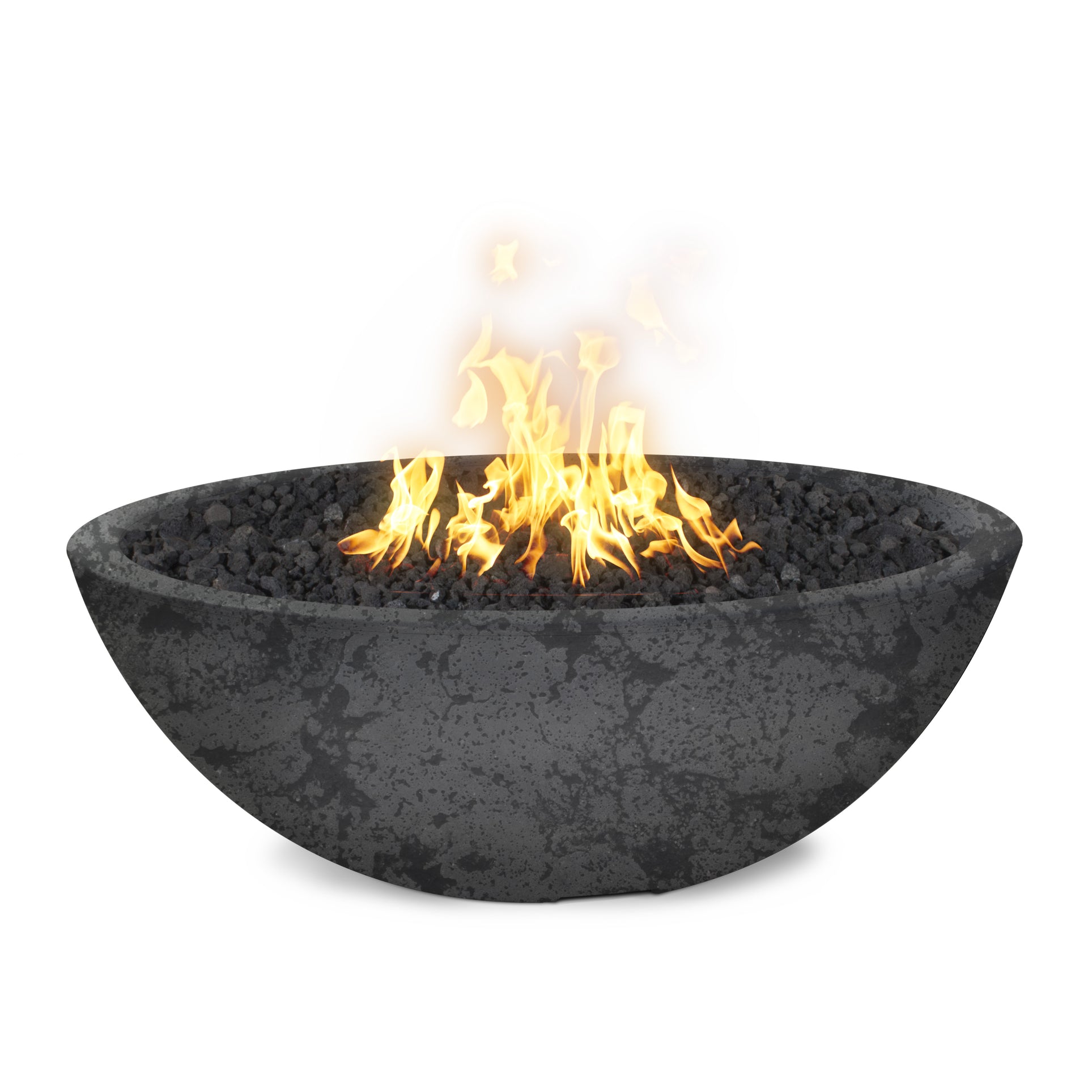 Round Sedona GFRC Concrete Fire Pit – Narrow Ledge