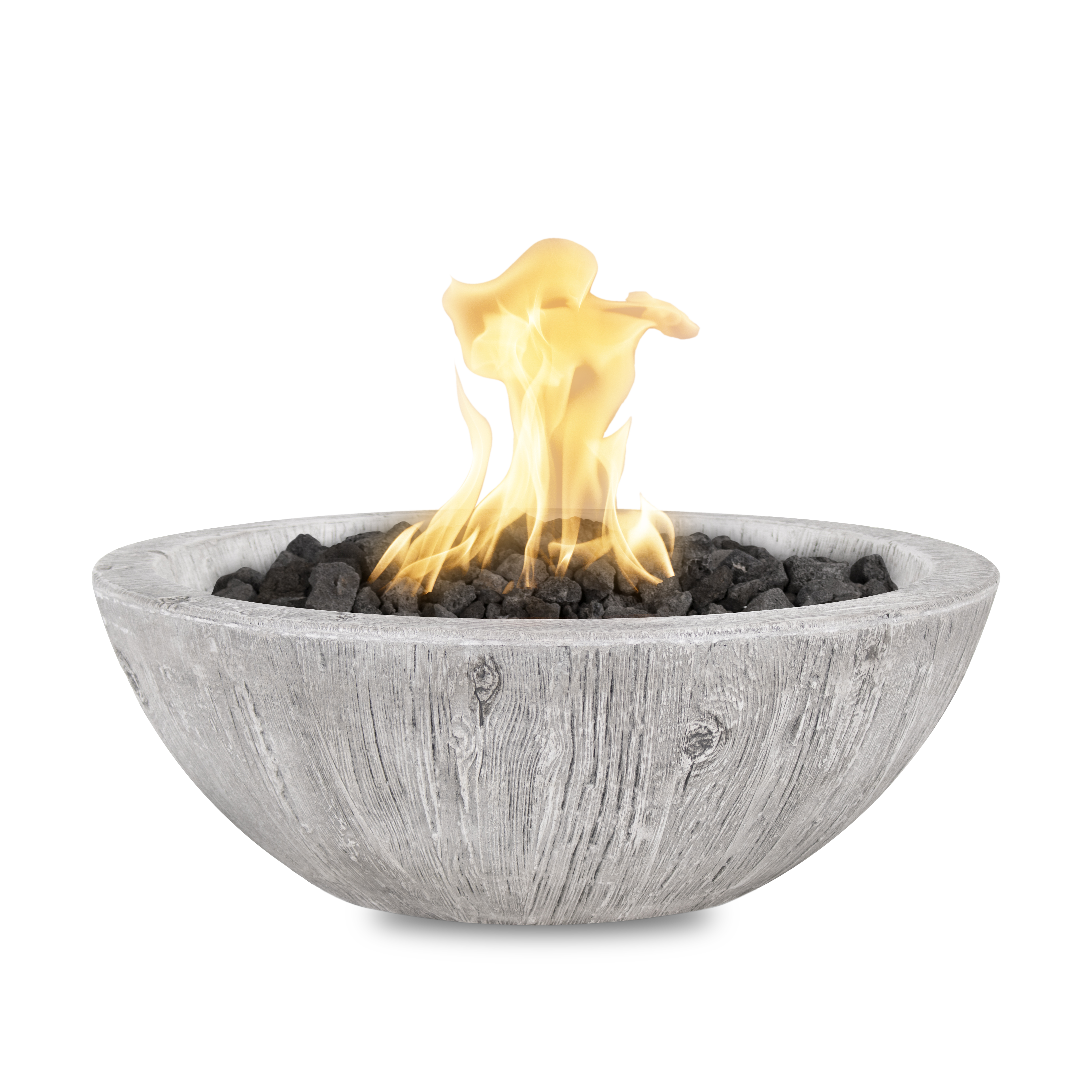 The Outdoor Plus Sedona Fire Bowl - Wood Grain GFRC Concrete