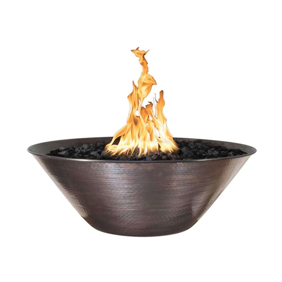 The Outdoor Plus Round Hammered Copper Fire Bowl